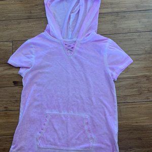 Purple Kids Tee with Pockets and Hood
